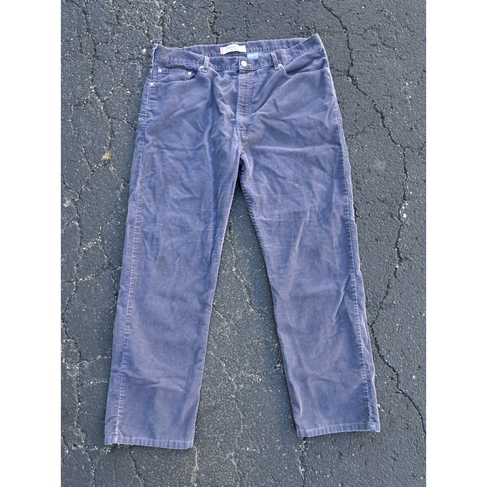 Levis 505 Jeans Mens 38x31 Gray Corduroy Regular Fit‎ Straight Leg Casual Preppy